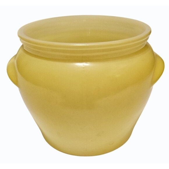 Vintage Glasbake Honey Whip Jars Pots -  Blue Yellow  Gray Lot of 3 NO LIDS - Picture 3 of 12